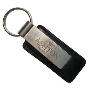 Ashton Leather & Metal Keychain Key Ring